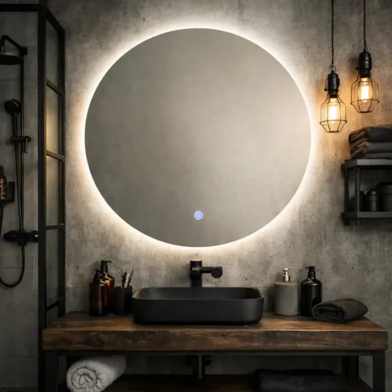 Zrkadlo LED FI80 + dotykový spínač 1