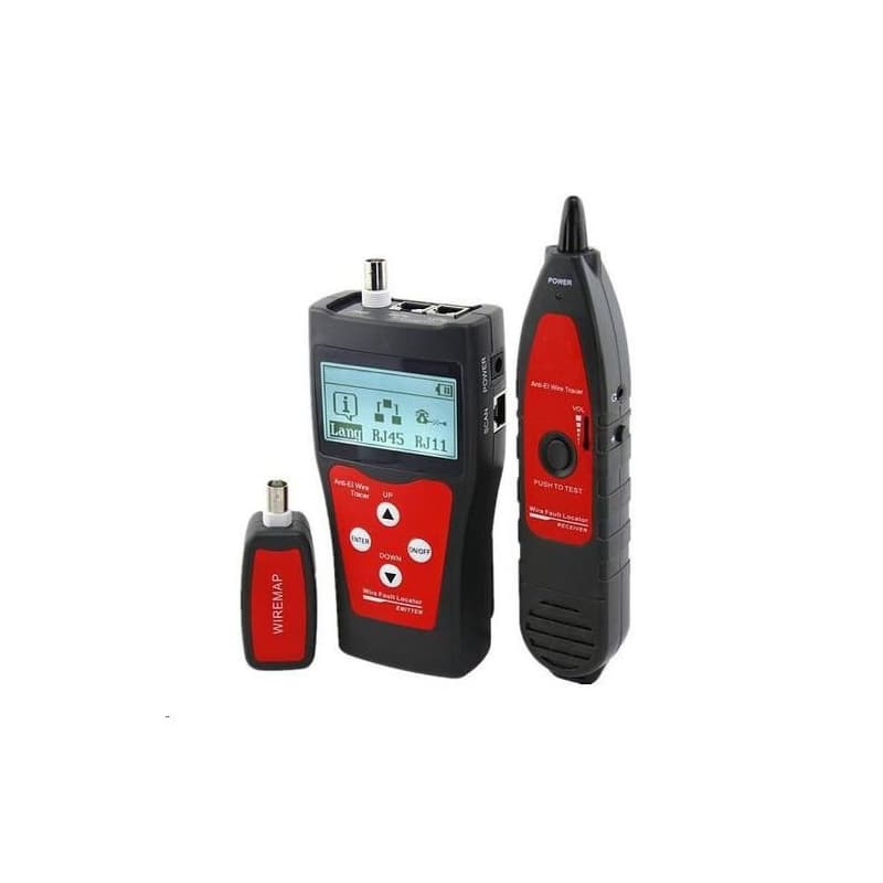 LAN Cable Tester TLCD76 s LCD, koax, Cat3/Cat5E/Cat6, UTP/STP, USB, sonda 1