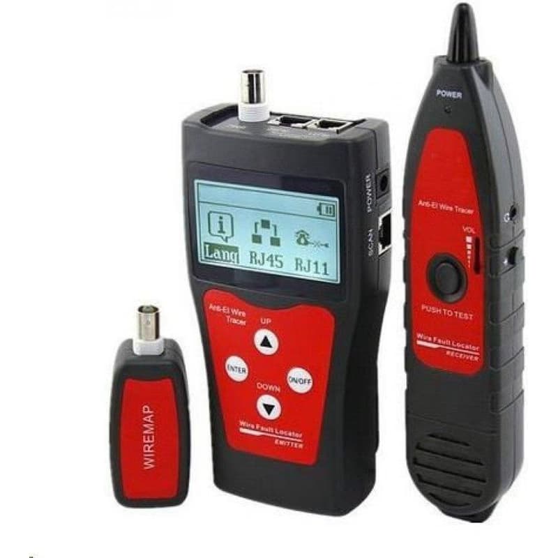 LAN Cable Tester TLCD76 s LCD, koax, Cat3/Cat5E/Cat6, UTP/STP, USB, sonda 2