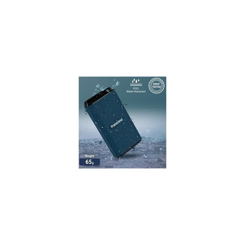 Transcend ESD410C 2TB, USB 20Gbps Type C, Externý odolný SSD disk (3D NAND flash), 2000MB/R, 2000MB/W, modrý 5