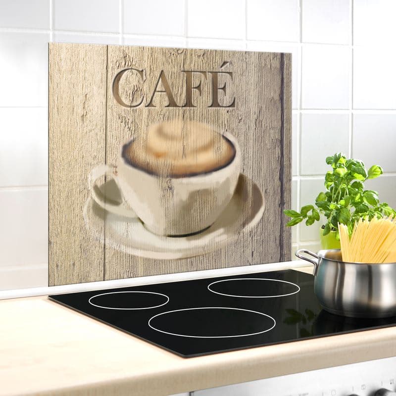 Sklenená doska za sporák Café, 60 x 50 cm 1