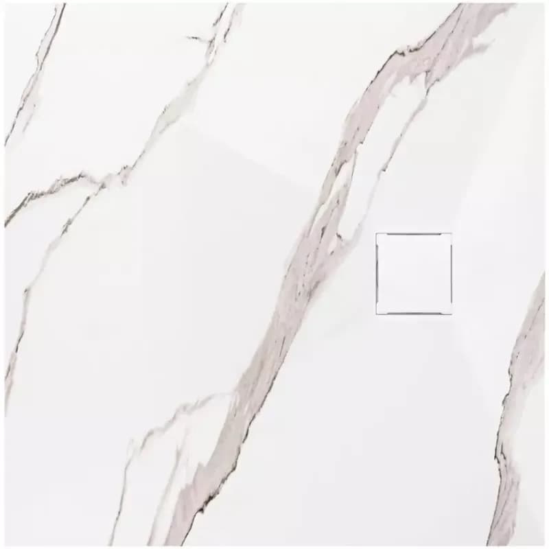 Vanička štvorcová Magnum Carrara White 90x90x2,5 Rea K7005