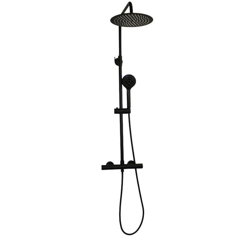 OLSEN SPA - Termostatický nástenný set NAUPLIOS 250 BLACK BAPG2111A2B 1