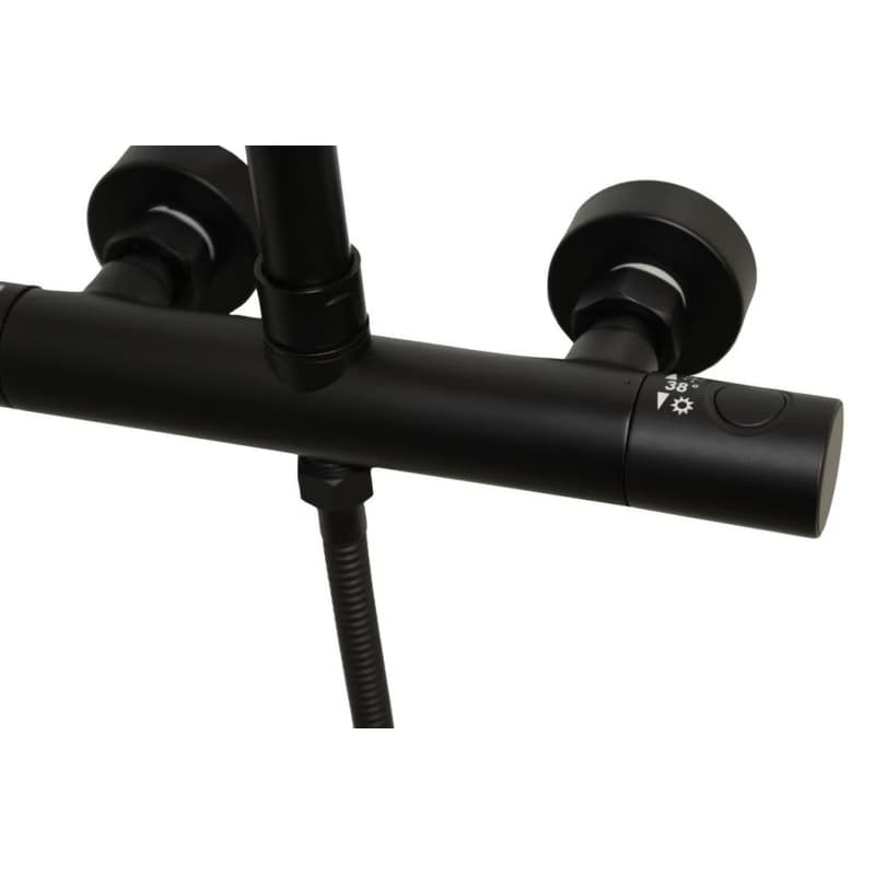 OLSEN SPA - Termostatický nástenný set NAUPLIOS 250 BLACK BAPG2111A2B 3