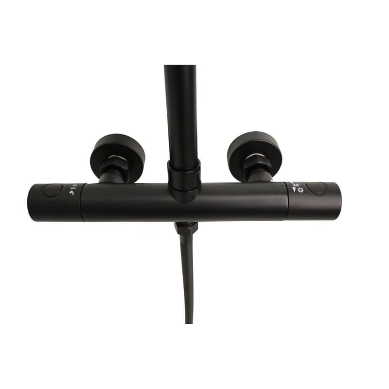 OLSEN SPA - Termostatický nástenný set NAUPLIOS 250 BLACK BAPG2111A2B 4