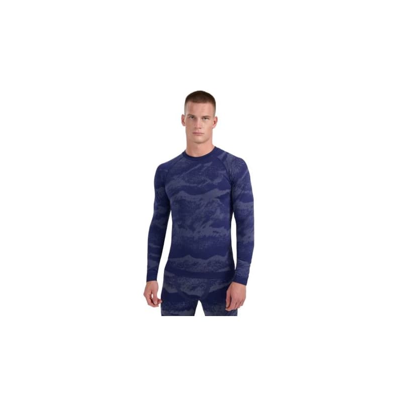 Pánske termo tričko s dlhým rukávom 4F SEAMLESS UNDERWEAR M227-WAW25USEAM227-32A DENIM ALLOVER 1