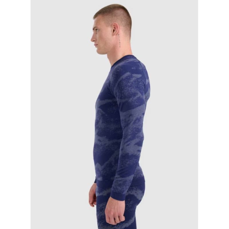 Pánske termo tričko s dlhým rukávom 4F SEAMLESS UNDERWEAR M227-WAW25USEAM227-32A DENIM ALLOVER 3