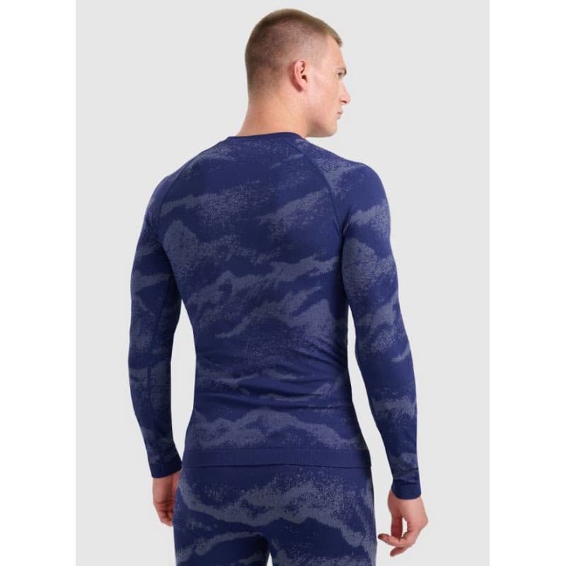 Pánske termo tričko s dlhým rukávom 4F SEAMLESS UNDERWEAR M227-WAW25USEAM227-32A DENIM ALLOVER 4