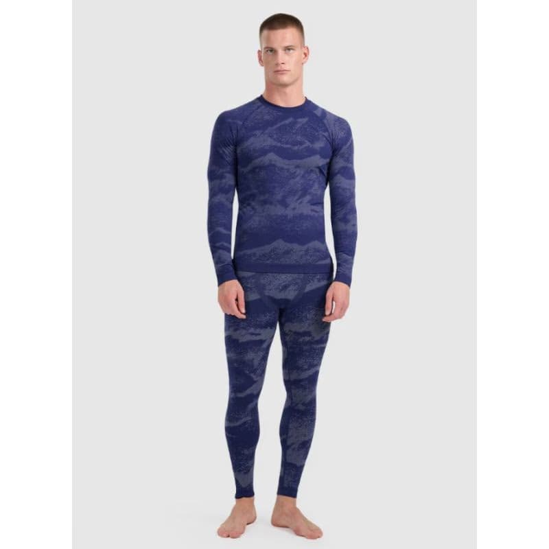 Pánske termo tričko s dlhým rukávom 4F SEAMLESS UNDERWEAR M227-WAW25USEAM227-32A DENIM ALLOVER 5