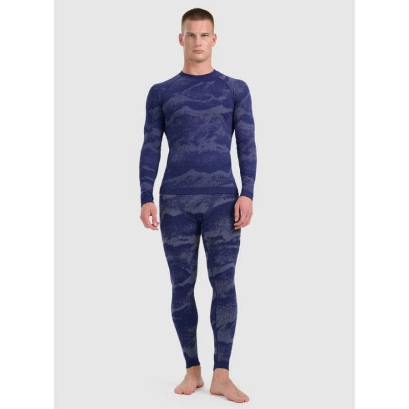 Pánske termo tričko s dlhým rukávom 4F SEAMLESS UNDERWEAR M227-WAW25USEAM227-32A DENIM ALLOVER 6