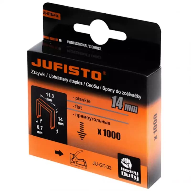 Spony do zošívačky, typ F, 14 mm, 1000 ks, Jufisto 1