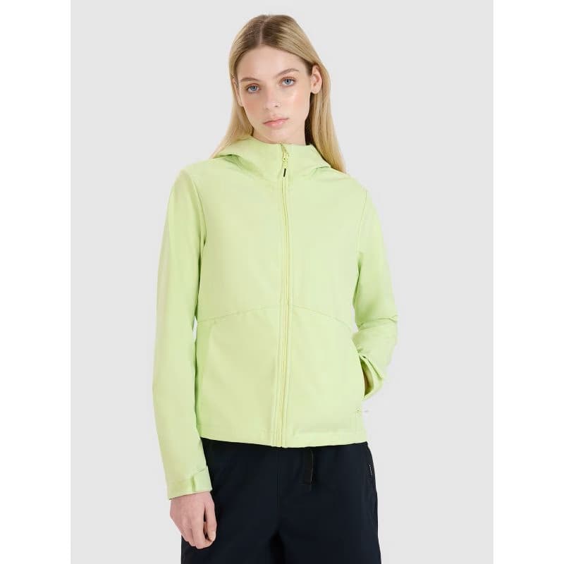 Dámska turistická bunda 4F SOFTSHELL JACKET F320-45S-CANARY GREEN 2
