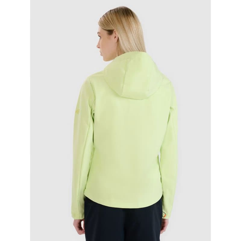 Dámska turistická bunda 4F SOFTSHELL JACKET F320-45S-CANARY GREEN 3