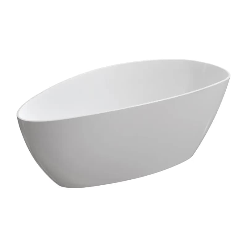OMNIRES - BARCELONA M+ Voľne stojaca vaňa, 156 x 71 cm, biela lesk BARCELONA156BP 6