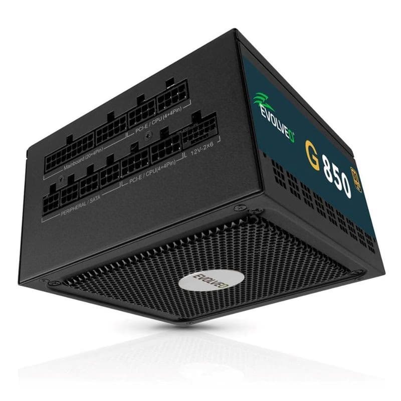EVOLVEO G850 zdroj 850W, 80+ GOLD, ATX 3.1, aPFC, 140 mm ventilátor 5