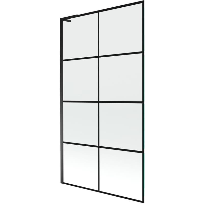 MEXEN/S - Next L vaňová zástena FIX 100 x 150, čierna vzor, čierna 895-100-000-03-77-70