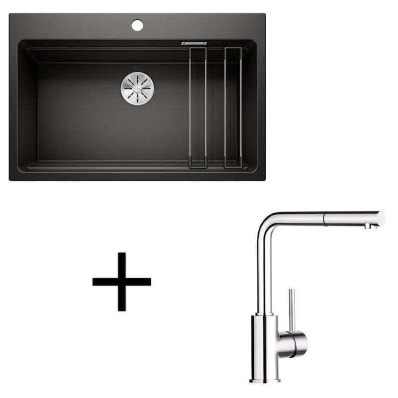 Blanco set Etagon 8 + Mila-S chróm hliníková metalíza 1