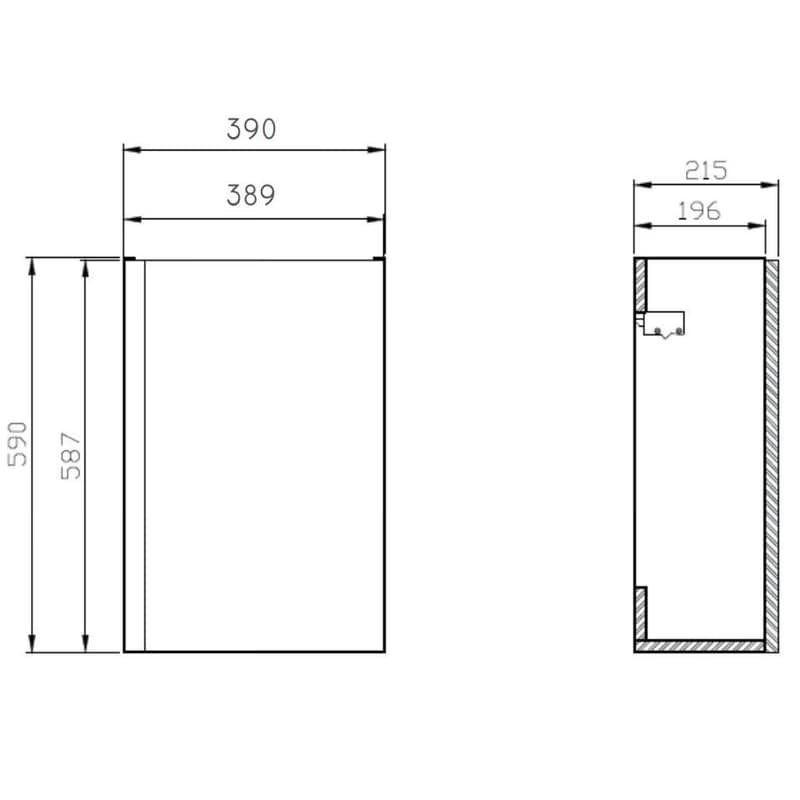CERSANIT - SET 971 MODUO 40 BIELA DSM (skrinky + UMÝVADLO) S801-218-DSM 4