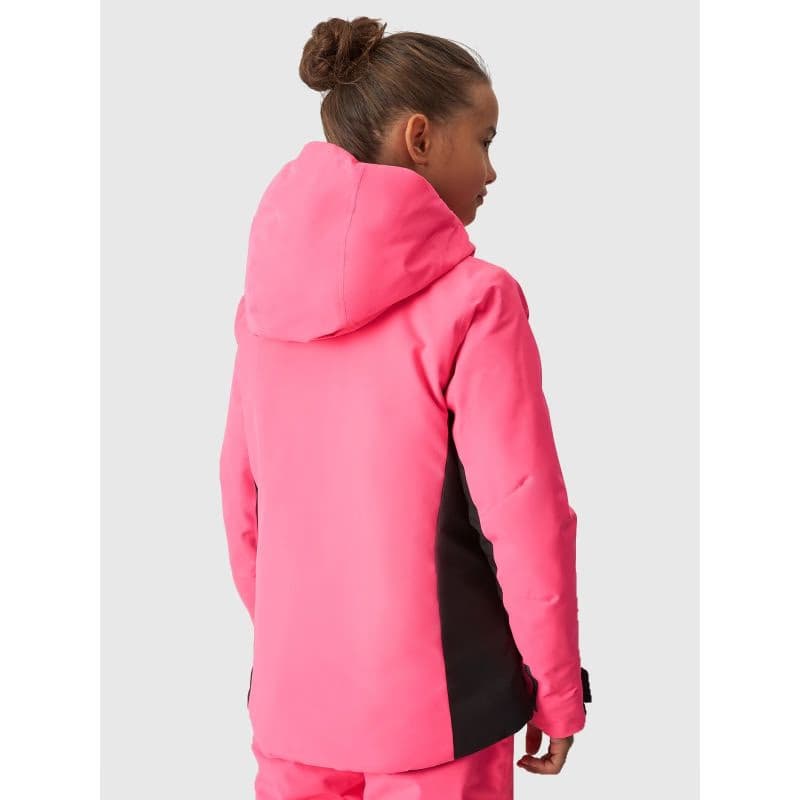 Dievčenská lyžiarska bunda 4F JUNIOR TECHNICAL JACKET-JAW23TTJAF292-55N-HOT PINK NEON 4