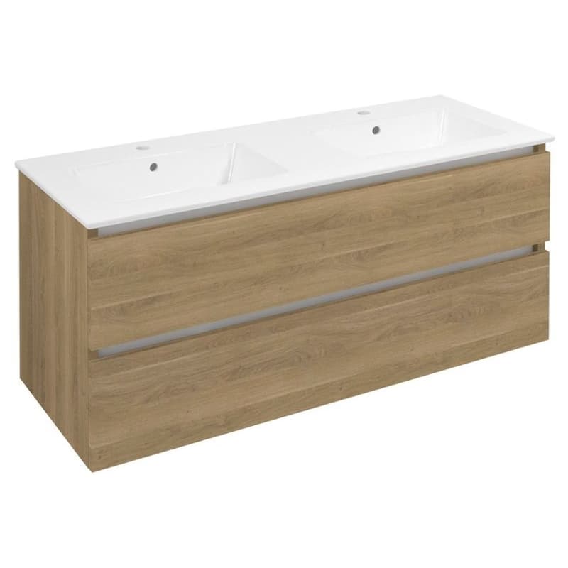SAPHO - EZARA dvojumývadlová skrinka 120x55x46cm, dub cuneo EZ121-2525