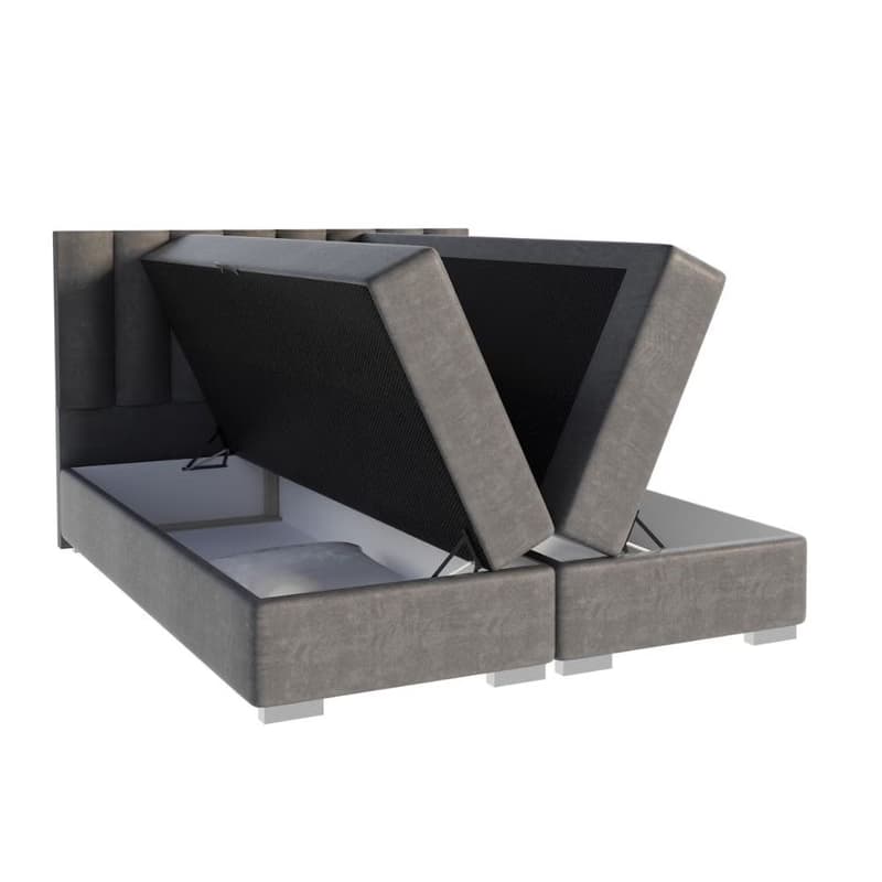 FDM Manželská posteľ LINCOLN Boxspring | grafit 160 x 200 cm 3