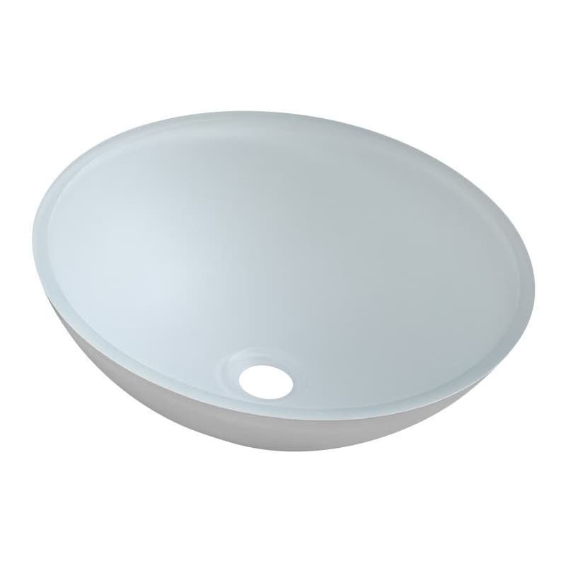 SAPHO - TELICA sklenené umývadlo na dosku priemer 42cm, biela mat TY181W