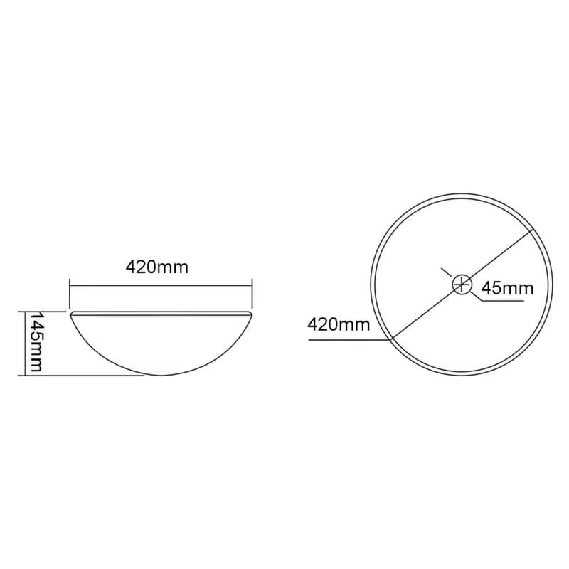 SAPHO - TELICA sklenené umývadlo na dosku priemer 42cm, biela mat TY181W 2