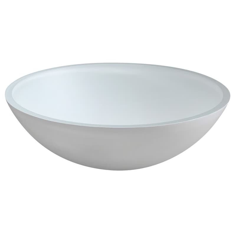 SAPHO - TELICA sklenené umývadlo na dosku priemer 42cm, biela mat TY181W 3