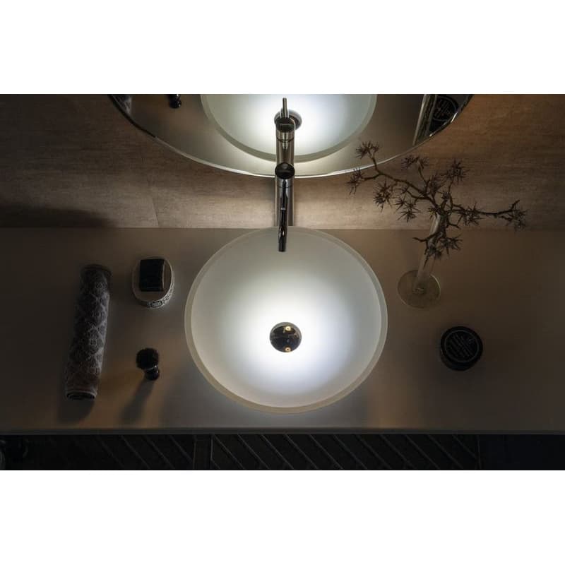 SAPHO - TELICA sklenené umývadlo na dosku priemer 42cm, biela mat TY181W 6
