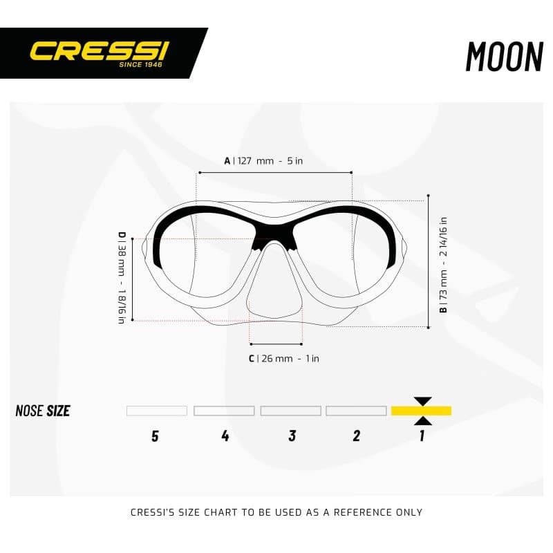 Potápačská maska CRESSI MOON KID MASK BLUE ORANGE 5