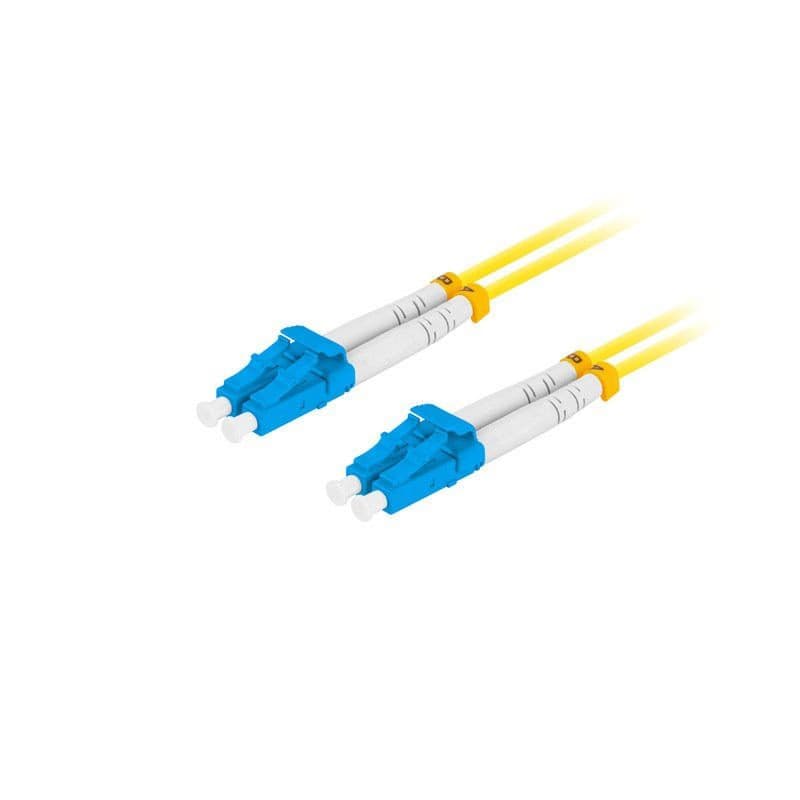 LANBERG optický patch cord SM LC/UPC-LC/UPC duplex 5m LSZH G657A1 priemer 3mm, farba žltá 3