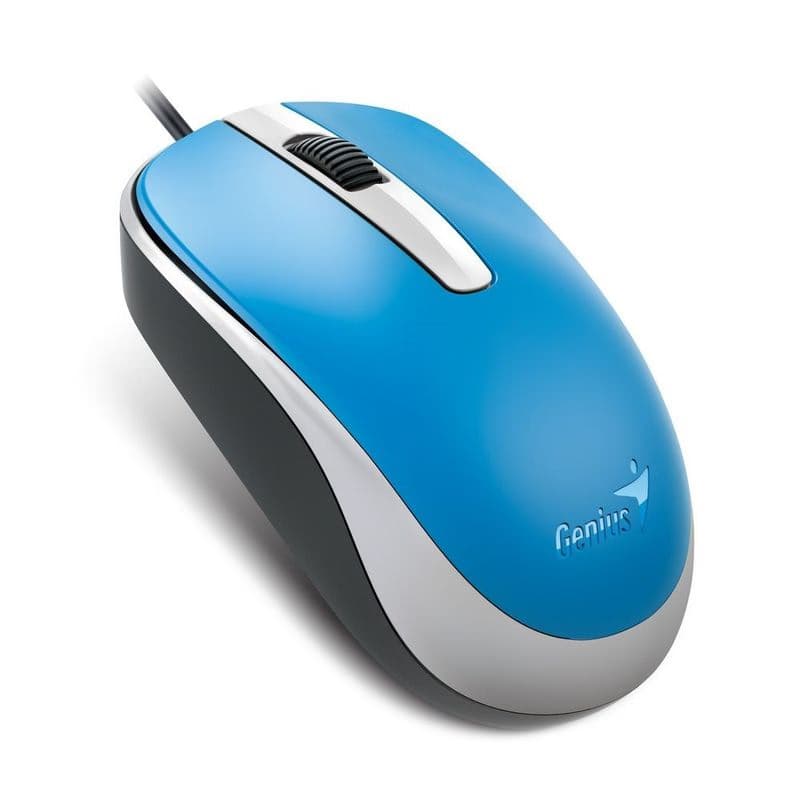 GENIUS myš DX-120, drôtová, 1200 dpi, USB, modrá