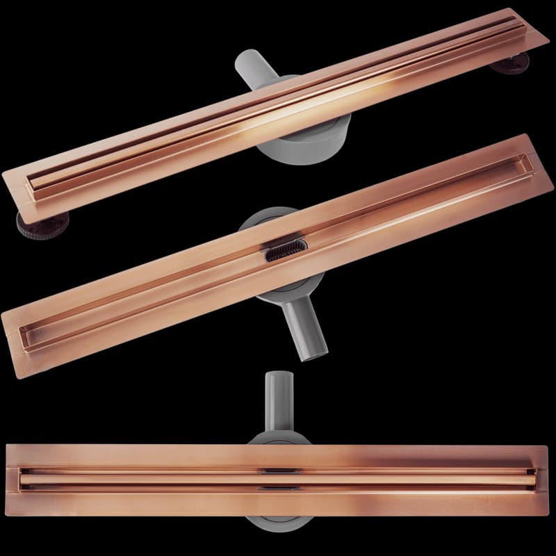 REA - Odtokový žľab Neox Slim pre Brushed Copper 90 REA-G4808
