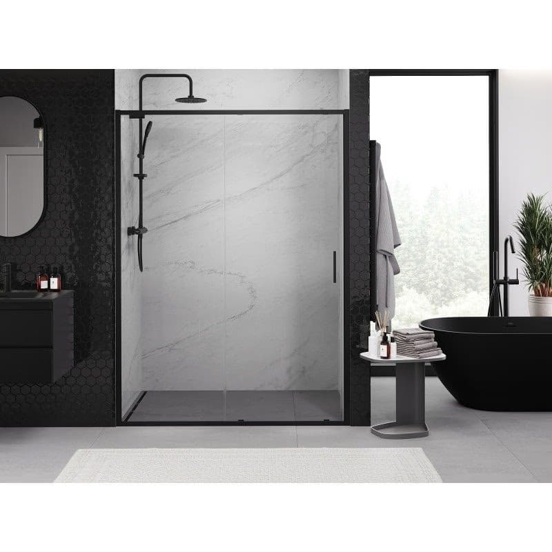 MEXEN - Exo posuvné sprchové dvere 130, transparent, čierna 8151-130-000-70-00 2