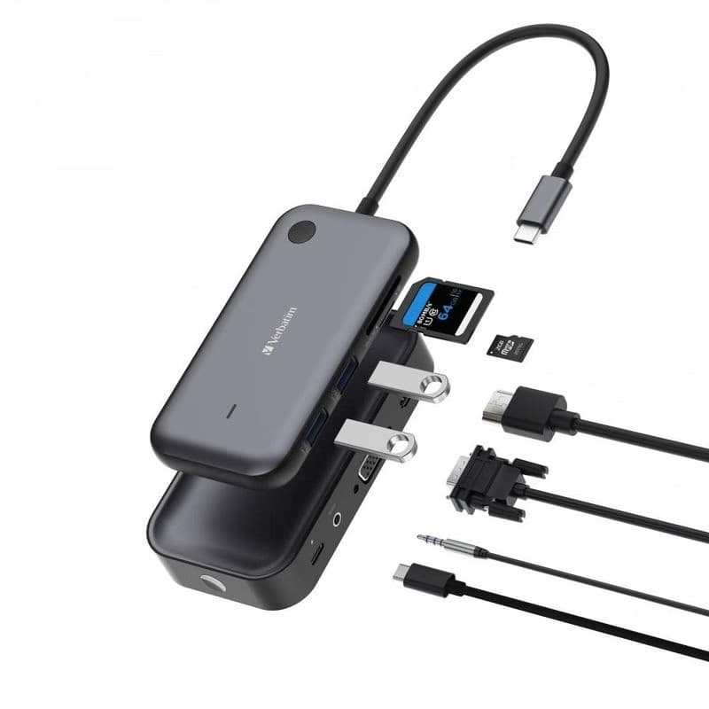 VERBATIM Display Adapter WDA-01 Share My Screen 1080P, USB-C hub 2