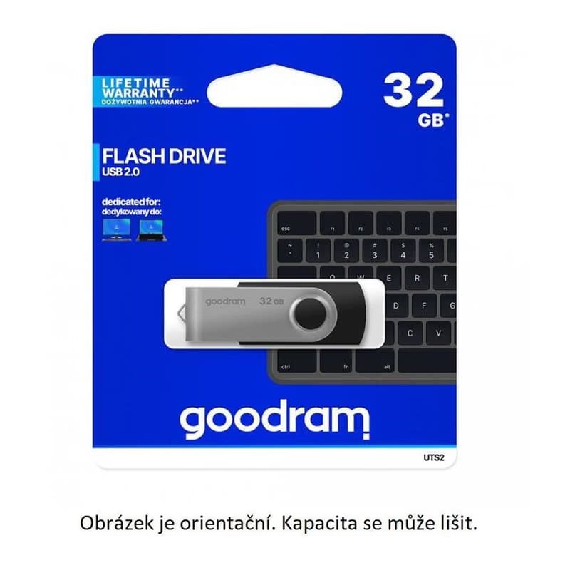 GOODRAM Flash Disk 64GB UTS2, USB 2.0, čierna 3