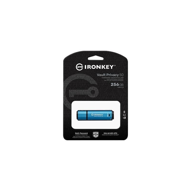 Kingston Flash Disk IronKey 256GB Vault Privacy 50 AES-256 Encrypted, FIPS 197 3
