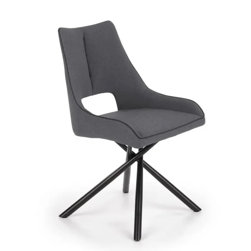 Stolička K409 tkanina/kov tmavý popol 49x52x84 1