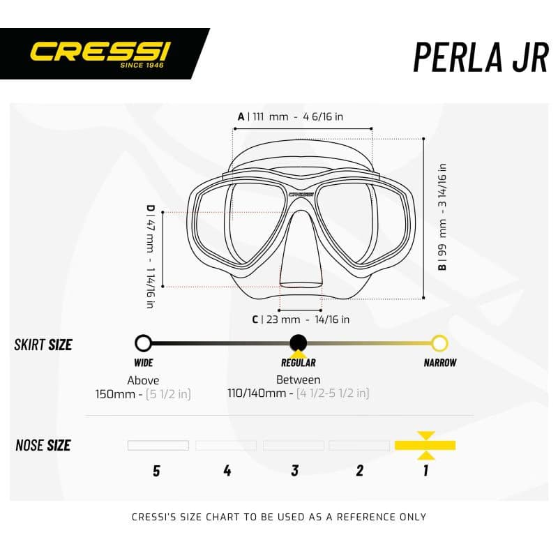 Potápačská maska CRESSI PERLA JR MASK CLEAR BLUE 4