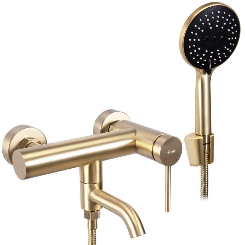 REA - Vaňová nástenná batéria Clif - matná Brush Gold REA-B4242 1