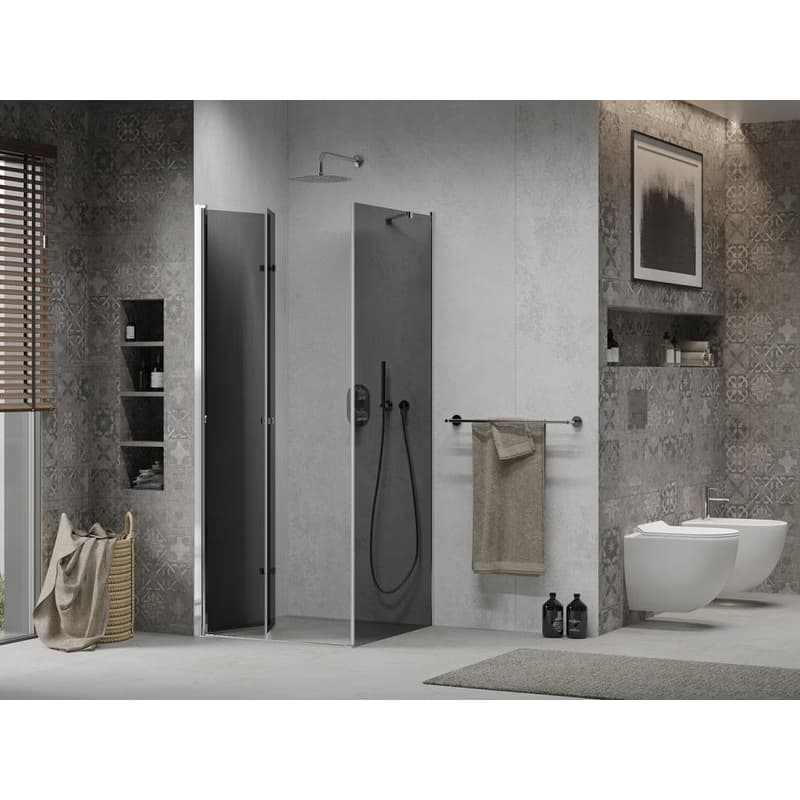 MEXEN/S - LIMA sprchovací kút 90x90, grafit, chróm 856-090-090-01-40 3