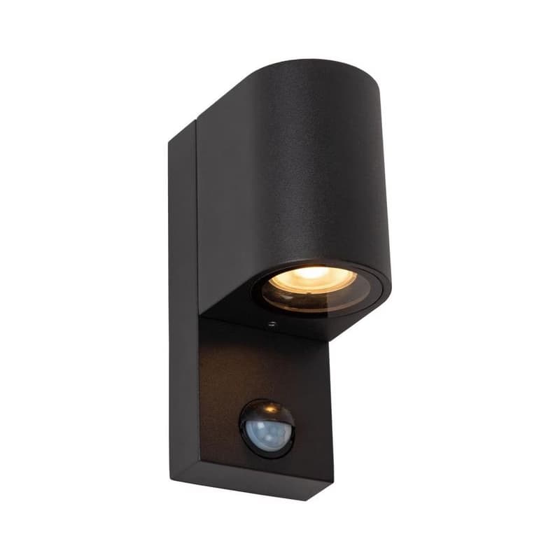 Lucide 69803/01/30 -Vonkajšie svietidlo so senzorom ZARO 1xGU10/7W/230V IP65 čierna 69803/01/30 1