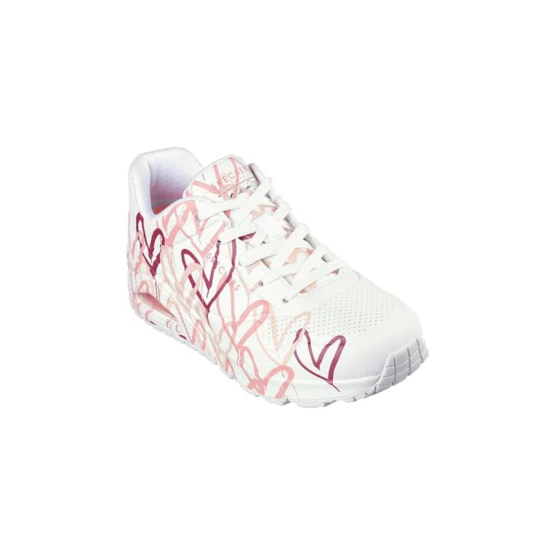 Dámska rekreačná obuv SKECHERS Uno Spread The Love W white multi pink