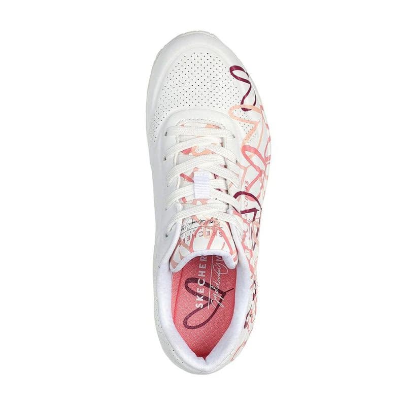 Dámska rekreačná obuv SKECHERS Uno Spread The Love W white multi pink 3