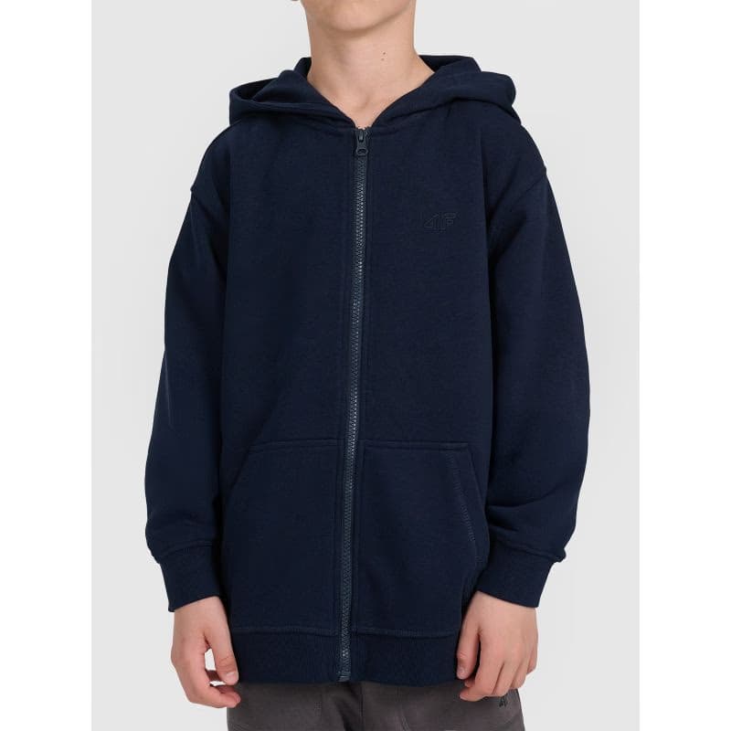 Chlapčenská mikina so zipsom 4F JUNIOR SWEATSHIRT M2523-31S-NAVY 3