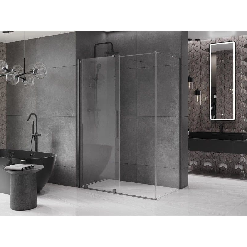 MEXEN/S - Velár sprchovací kút 140 x 85, transparent, grafit kartáčovaná 871-140-085-01-66 5