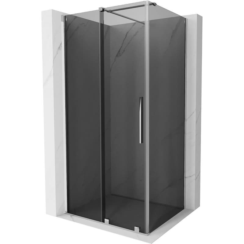 MEXEN/S - Velár sprchovací kút, posuvné dvere 90 x 100, grafit, chróm 871-090-100-41-01