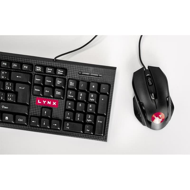 LYNX set klávesnica a myš, drôtový set, USB, CZ/SK 3