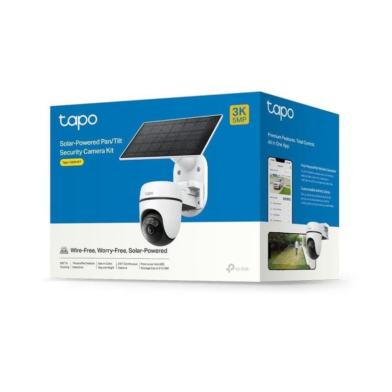 TP-Link Tapo C630 KIT vonkajšia kamera, solárny panel (5MP, 3K, 1620p, IR 16m, WiFi, micro SD card, IP65) 4