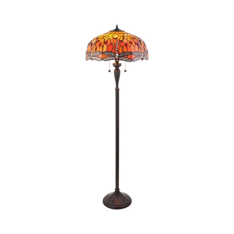 Endon 64070 - Stojacia lampa Tiffany DRAGONFLY 2xE27/60W/230V priemer 50 cm 64070 1